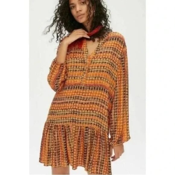 Saturday Sunday Anthropologie Elyn Drop Waist Dress Size M - Picture 1 of 7